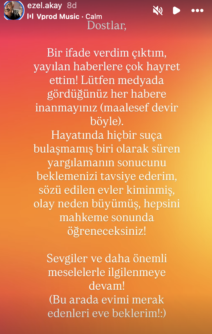 ezel akay açıklama